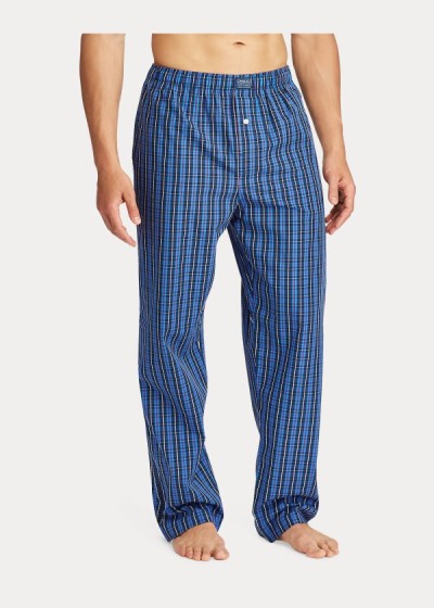 Pantalones De Pijama Polo Ralph Lauren Hombre Azules / Multicolor - Plaid Woven Cotton - UCJZE0846